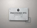 Tabliczka Pracownia RTG z symbolem