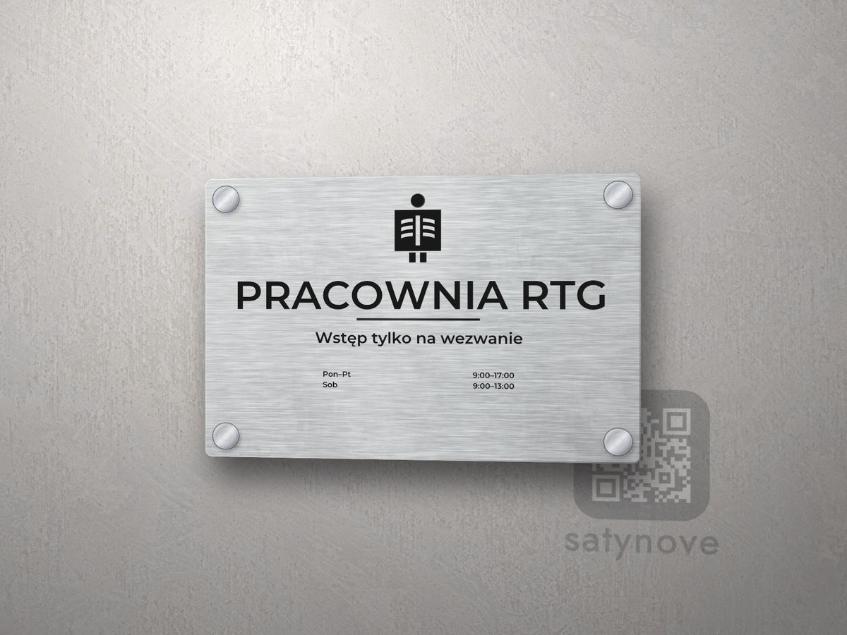 Tabliczka Pracownia RTG z symbolem