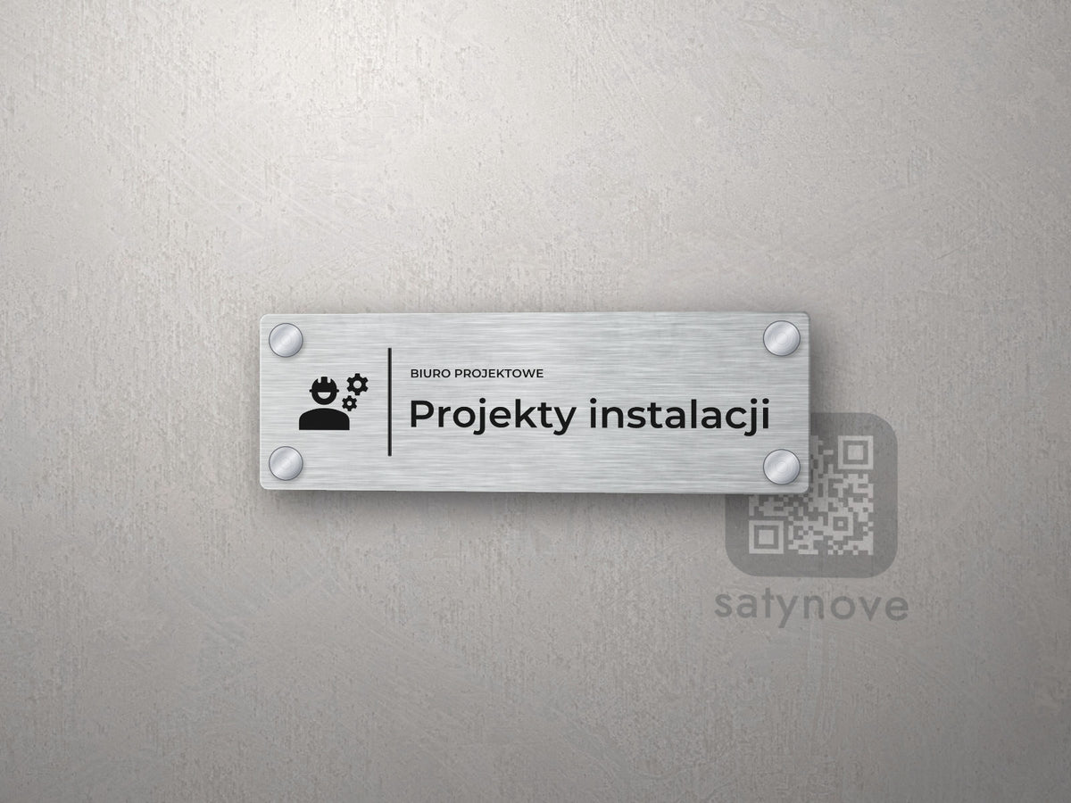 Tabliczka Biuro projektowe z symbolem
