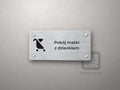 Tabliczka Pokój matki z dzieckiem z piktogramem