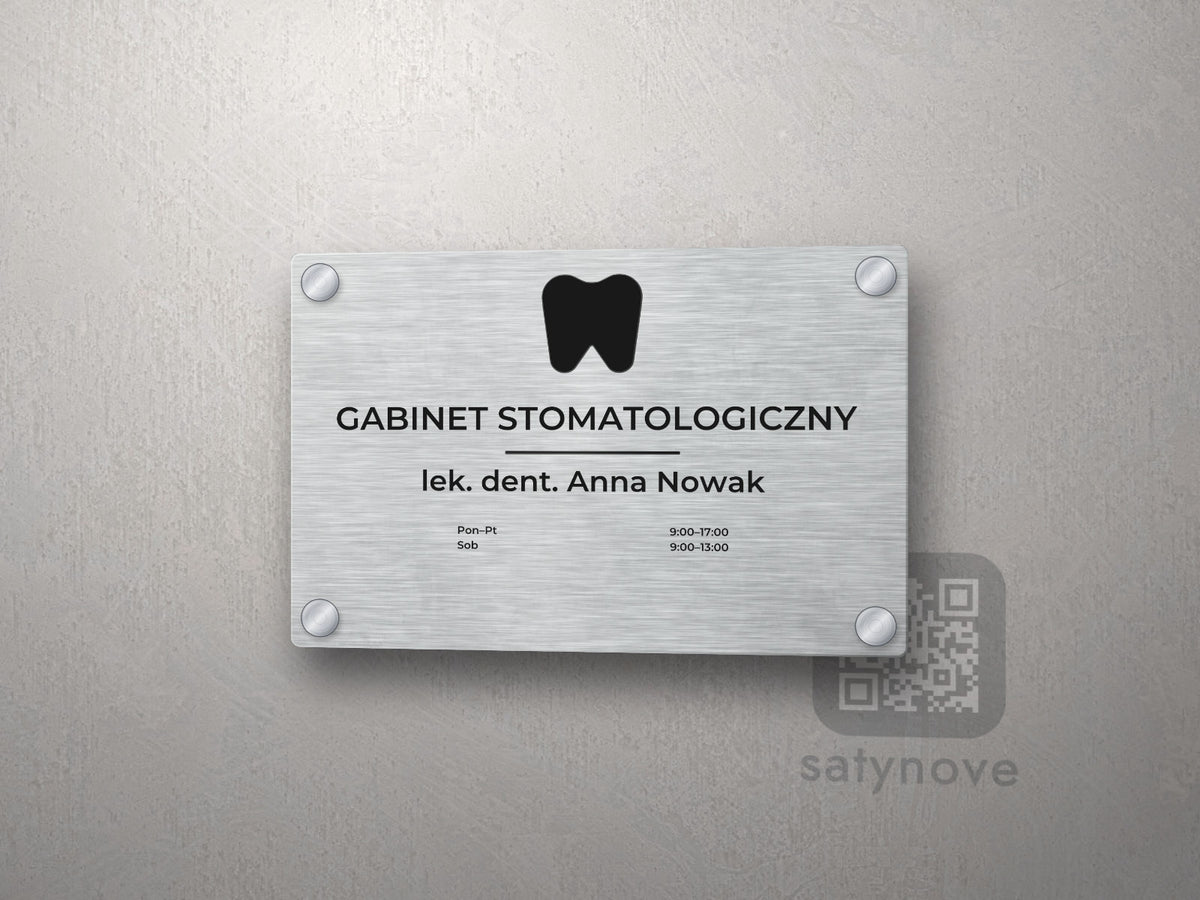 Tabliczka Gabinet stomatologiczny z symbolem