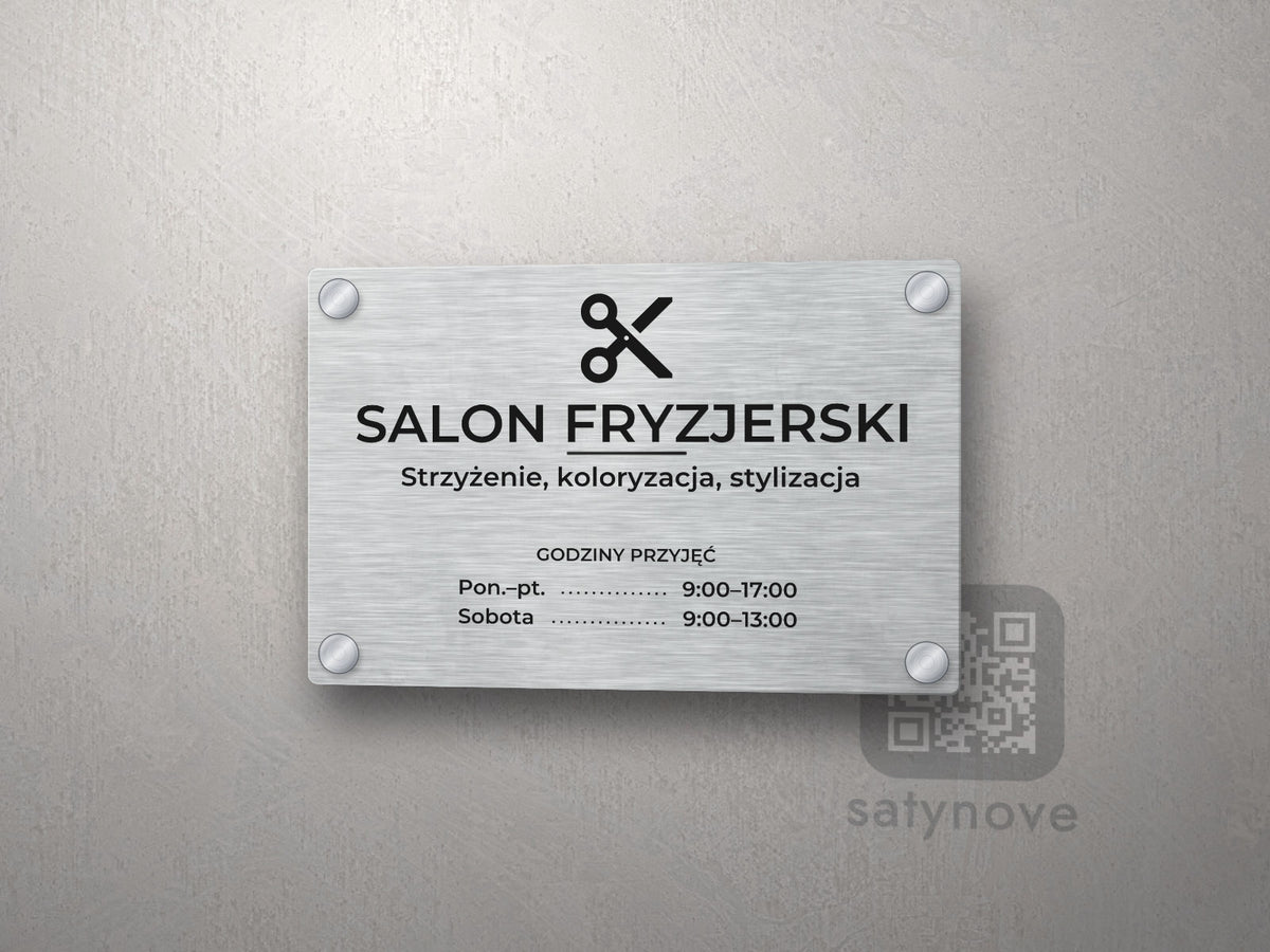 Tabliczka Salon fryzjerski z symbolem