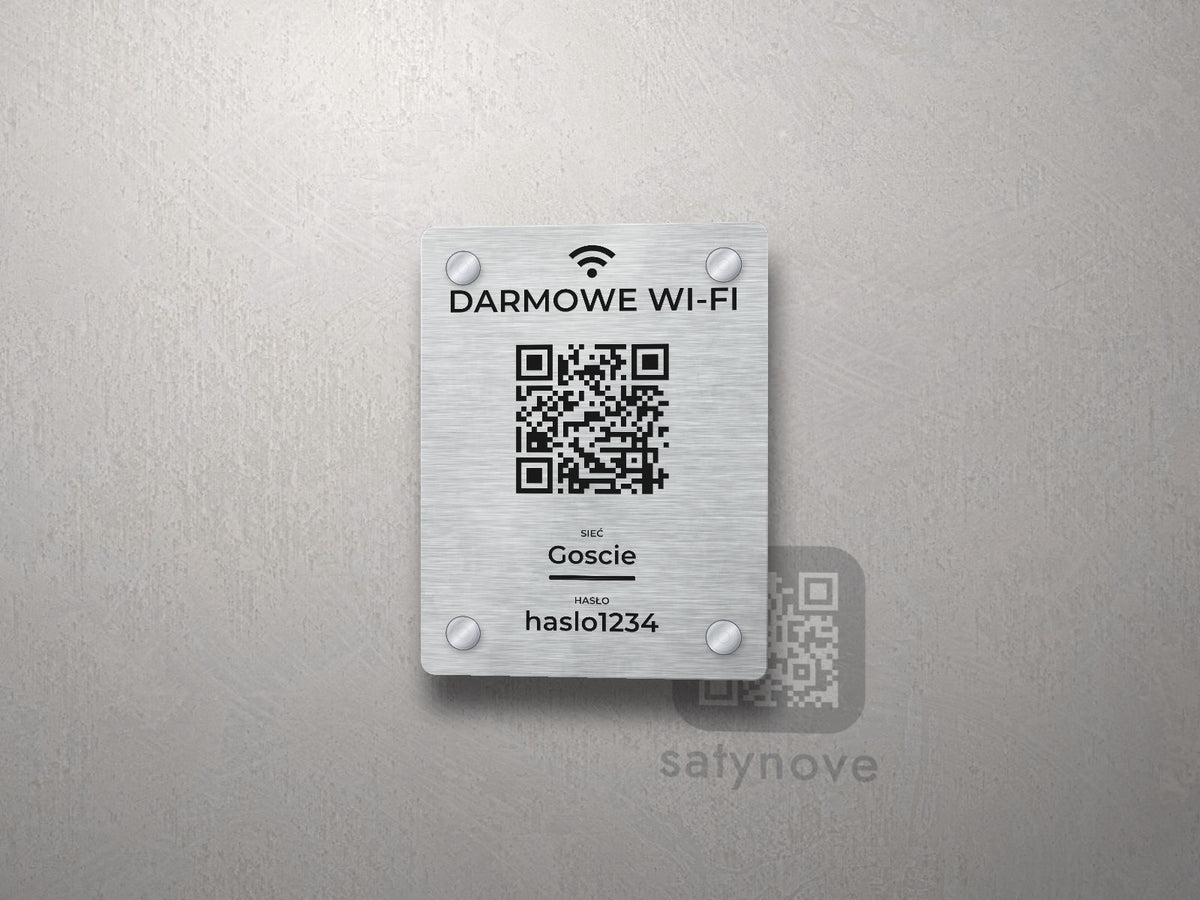 Tabliczka Darmowe Wi-Fi z kodem QR