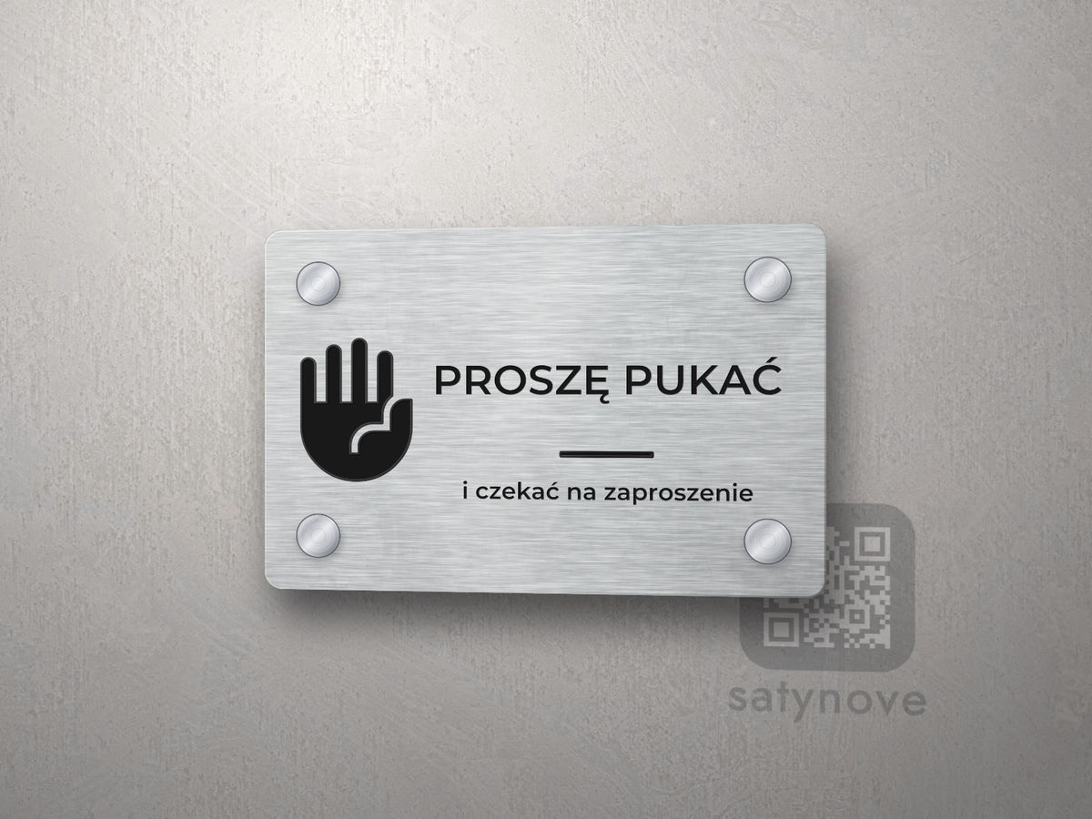 Tabliczka Proszę pukać