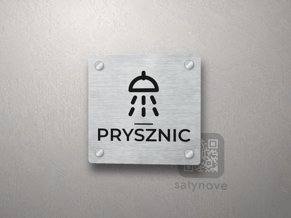 Piktogram Prysznic – tabliczka z podpisem