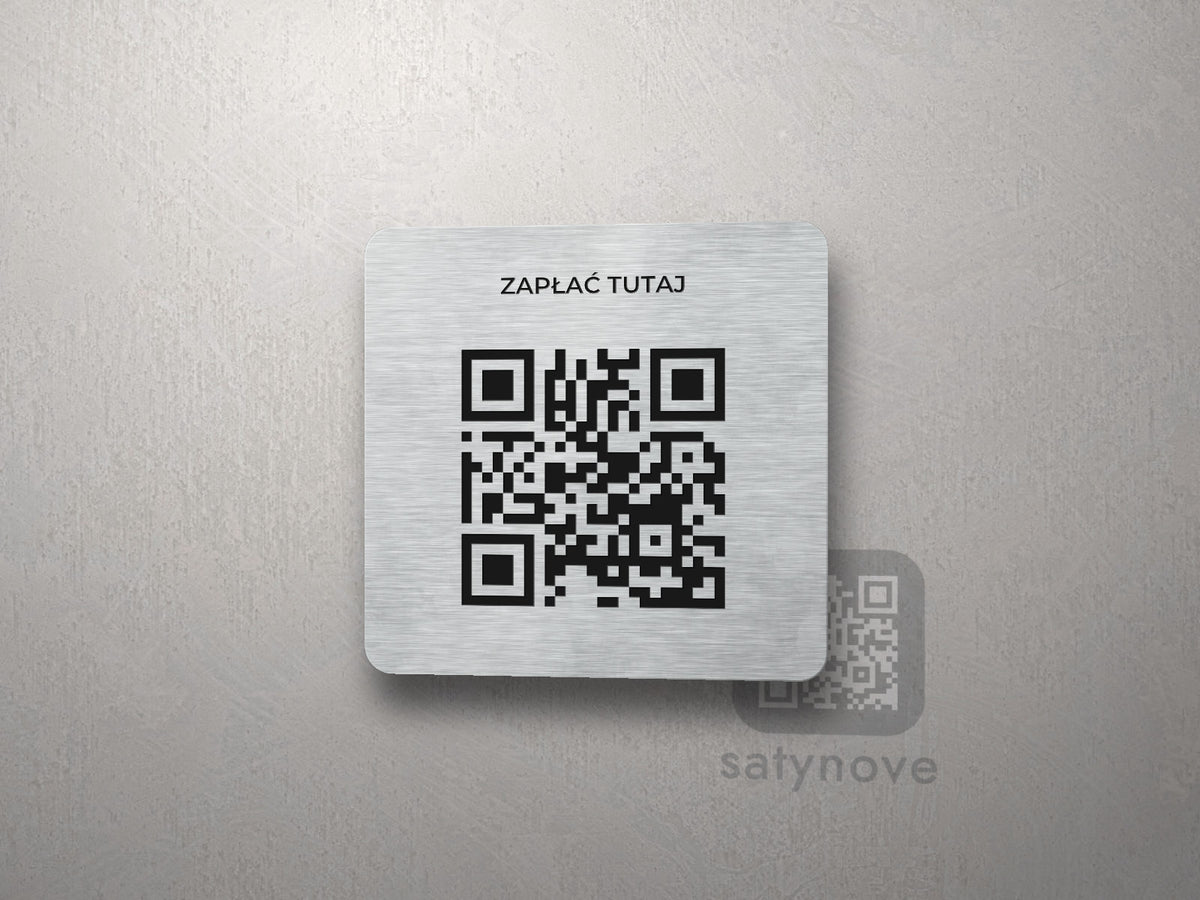 Tabliczka Zapłać kodem QR – na stolik