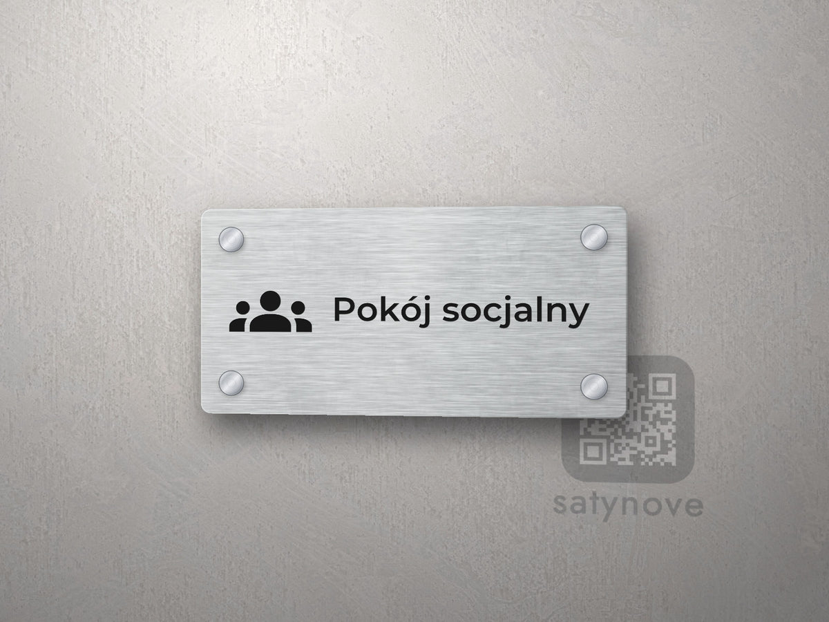 Tabliczka Pokój socjalny z piktogramem