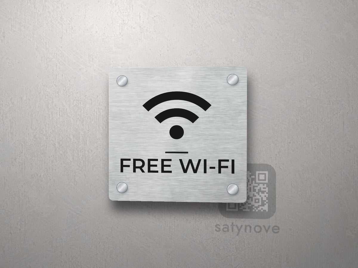 Piktogram Wi-Fi – tabliczka z podpisem