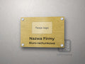 Tabliczka firmowa z logo – złoty laminat