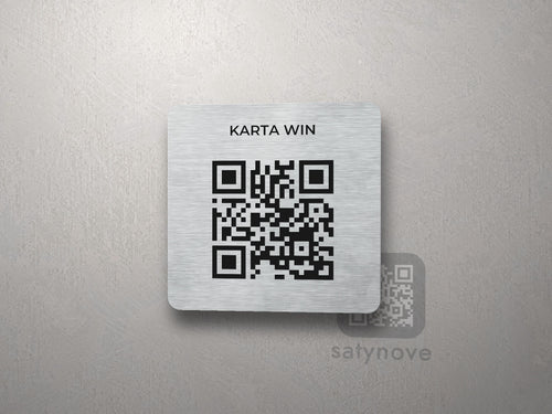 Karta win z kodem QR – naklejka na stolik