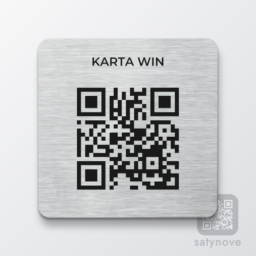 Karta win z kodem QR – naklejka na stolik