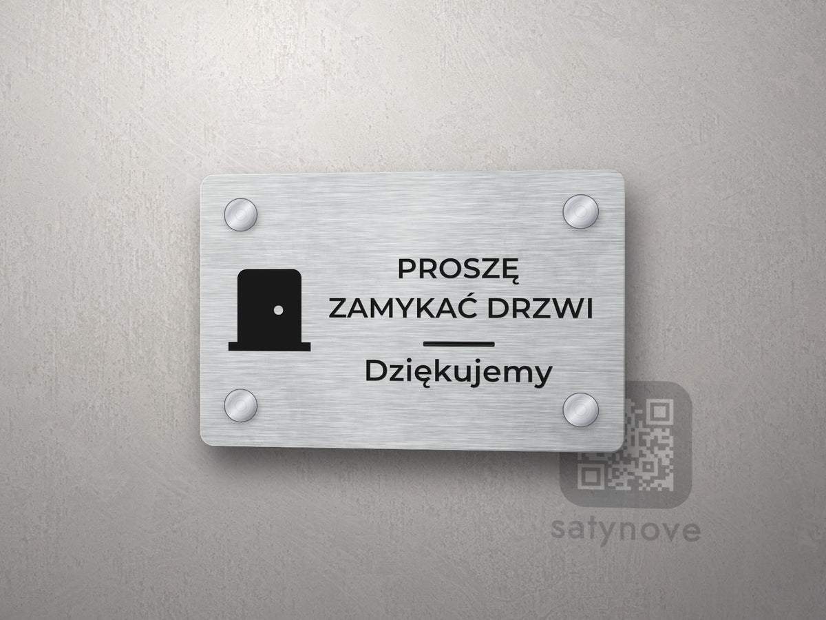 Tabliczka Proszę zamykać drzwi