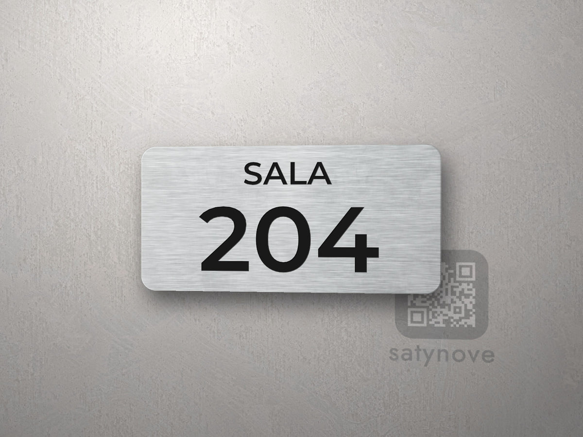 Numer sali – tabliczka na drzwi