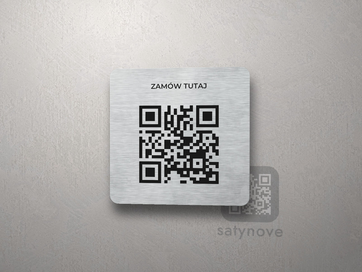 Tabliczka Zamów przez kod QR – na stolik