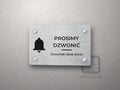 Tabliczka Prosimy dzwonić