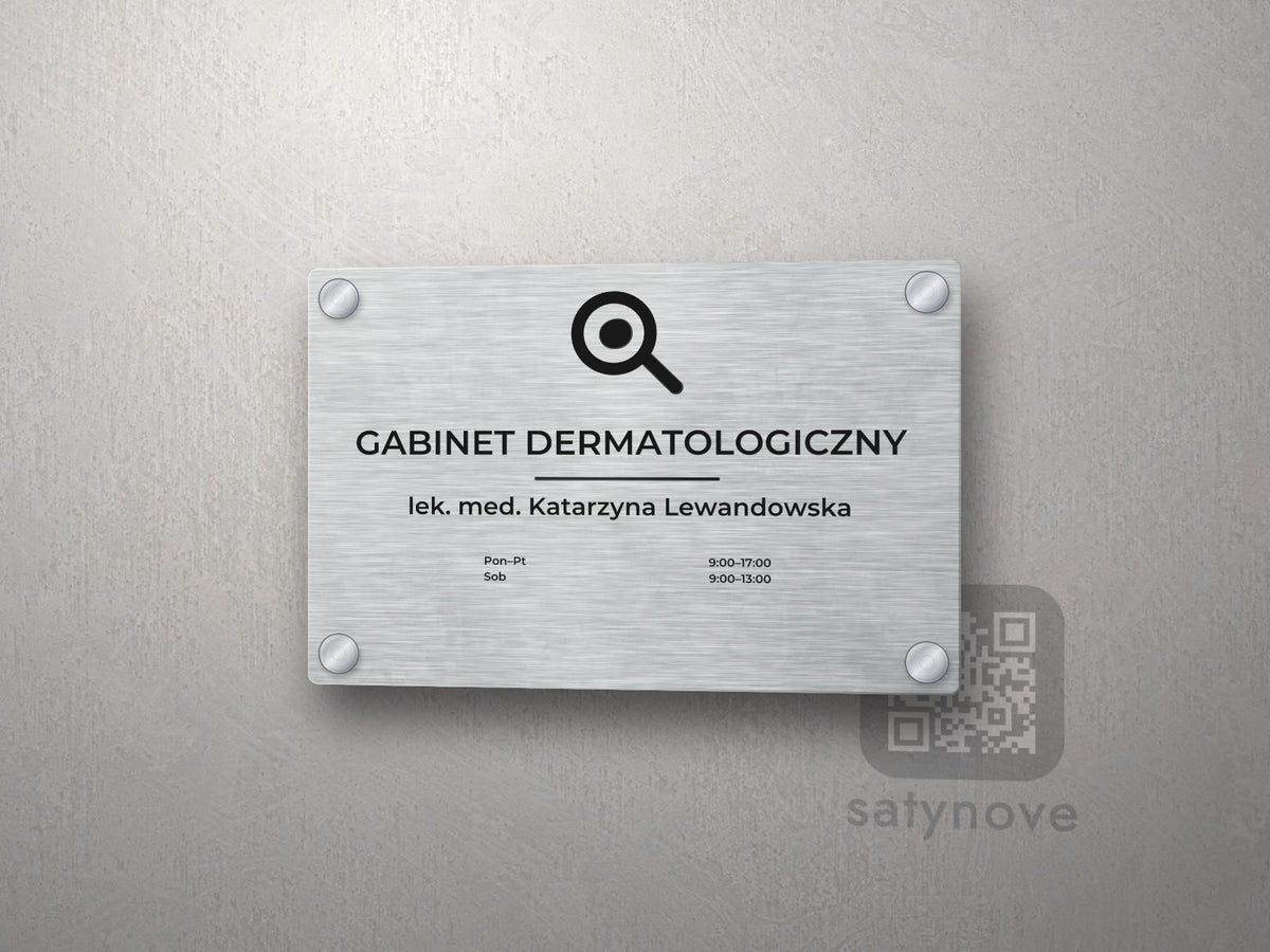 Tabliczka Gabinet dermatologiczny z symbolem