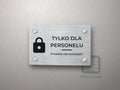 Tabliczka Tylko dla personelu